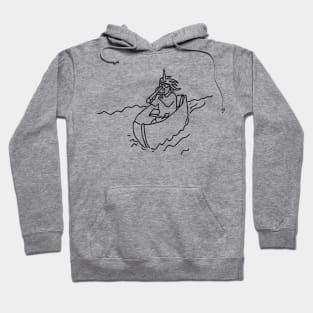 Unicorn in a Canoe Hoodie